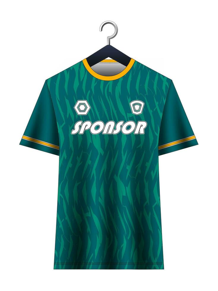 Soccer jersey mockup for football club. Vector sublimation sports apparel design. Uniform front view templates football jersey. Jersey design ideas.