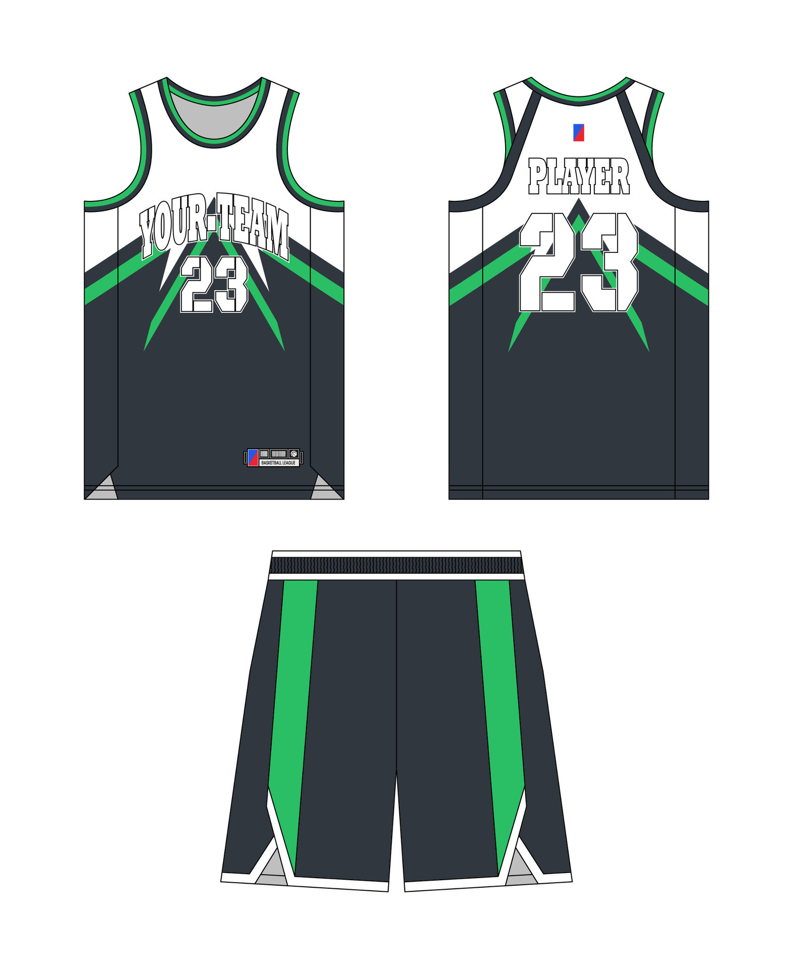 Basketball jersey template design, basketball uniform mockup design