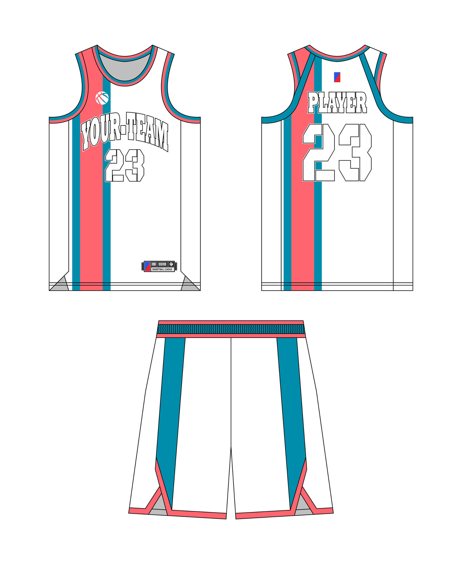 Basketball Uniform Mockup Template Design For Basketball Club