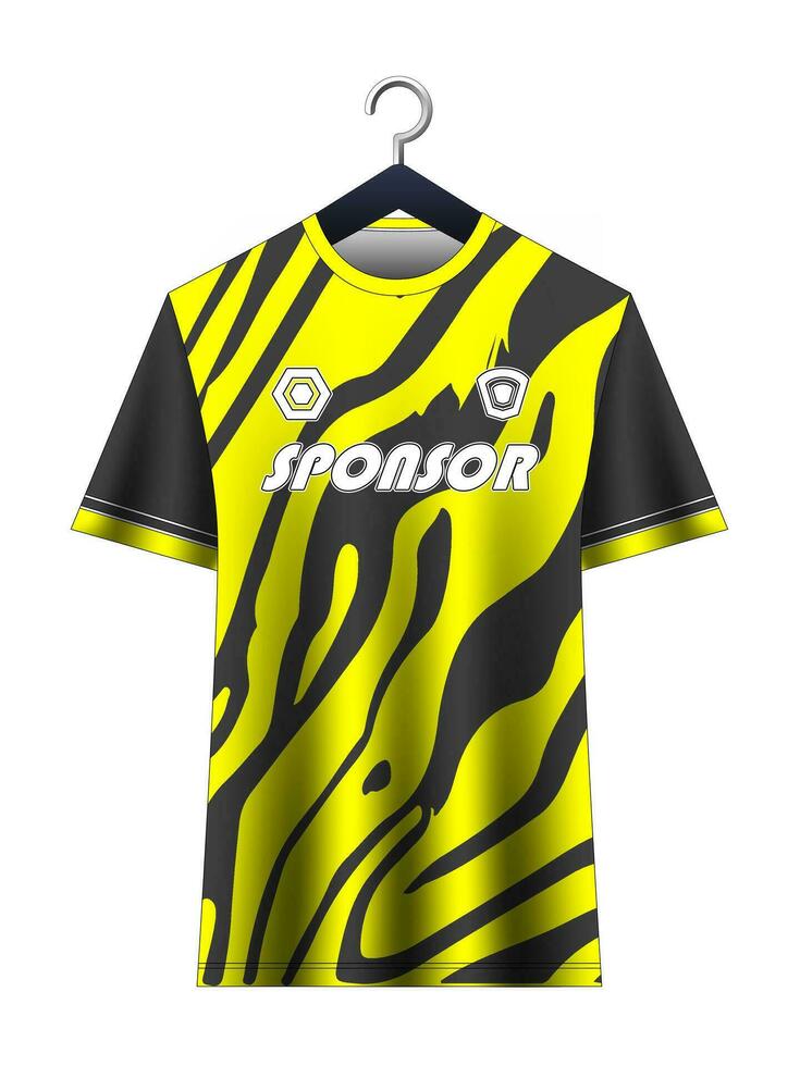 Soccer jersey mockup for football club. Vector sublimation sports apparel design. Uniform front view templates football jersey. Jersey design ideas.