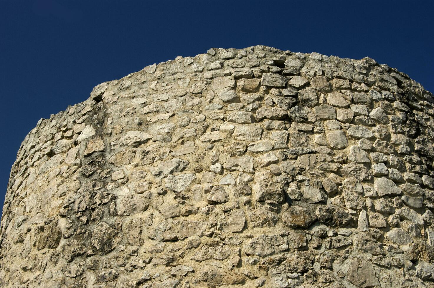 a stone wall with a large bird on it photo
