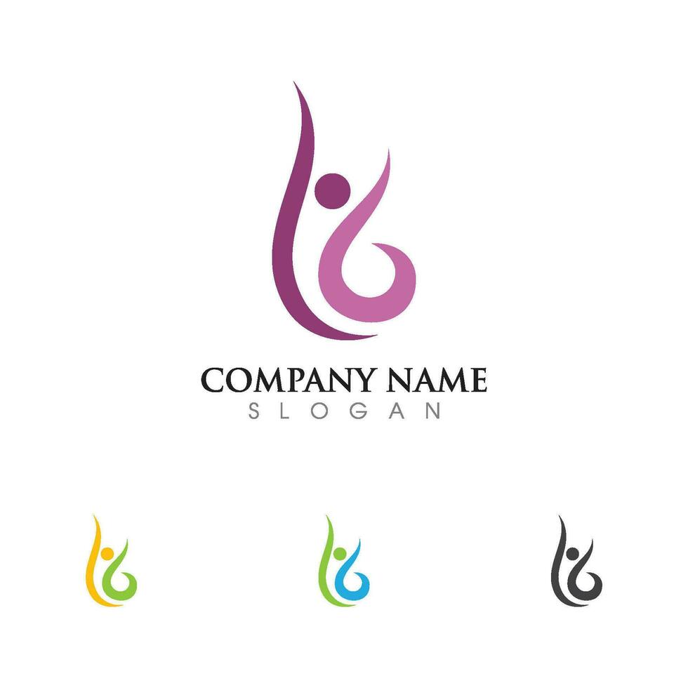 Human character logo sign vector