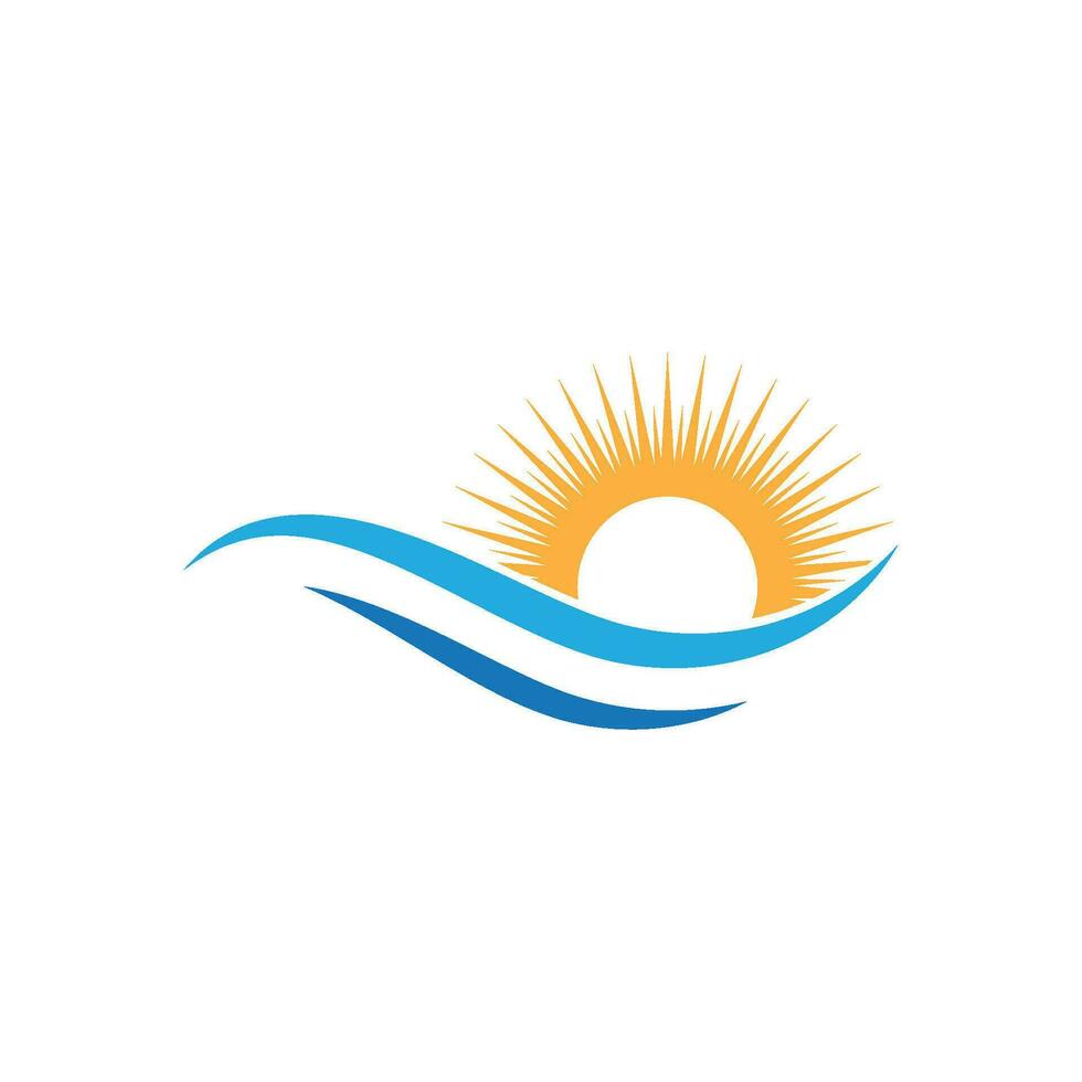 Water wave icon vector