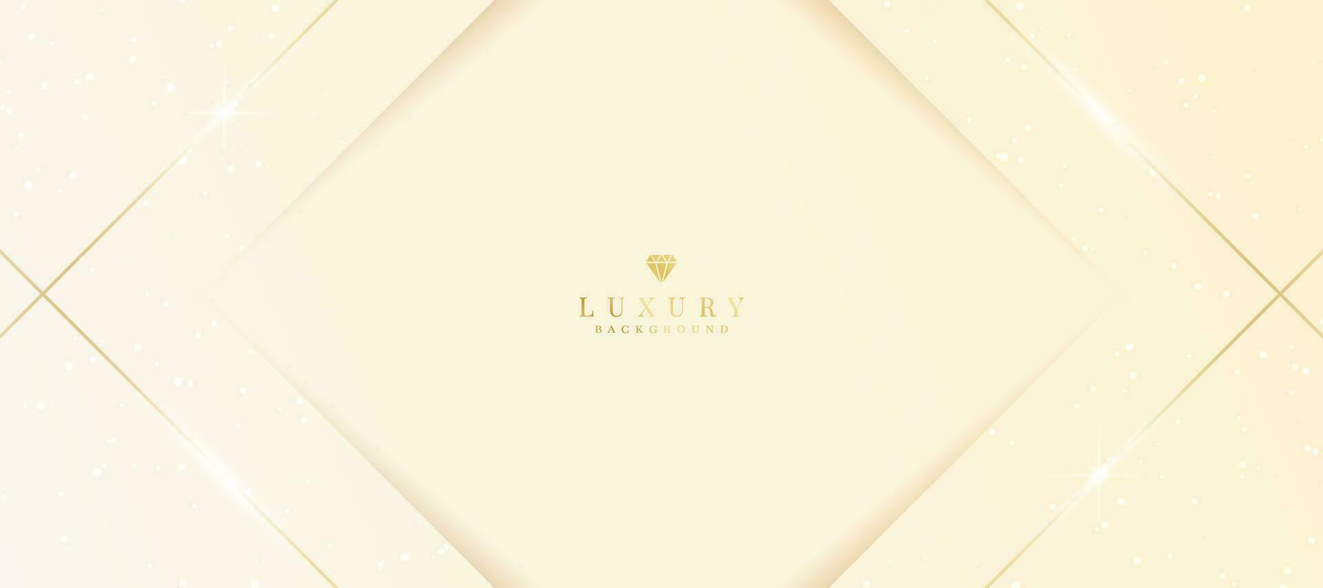 Gold line luxury on cream background. elegant. vector