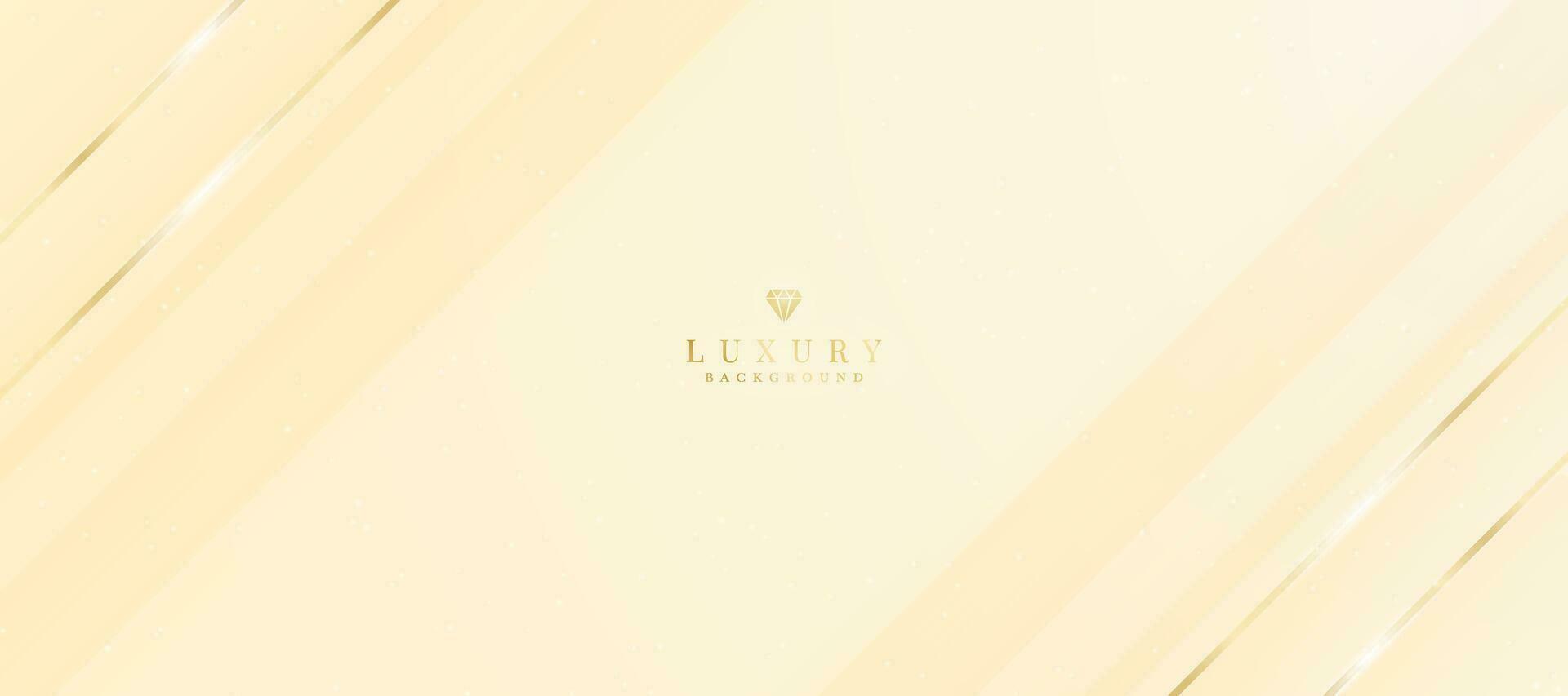 Gold line luxury on cream background. elegant. vector