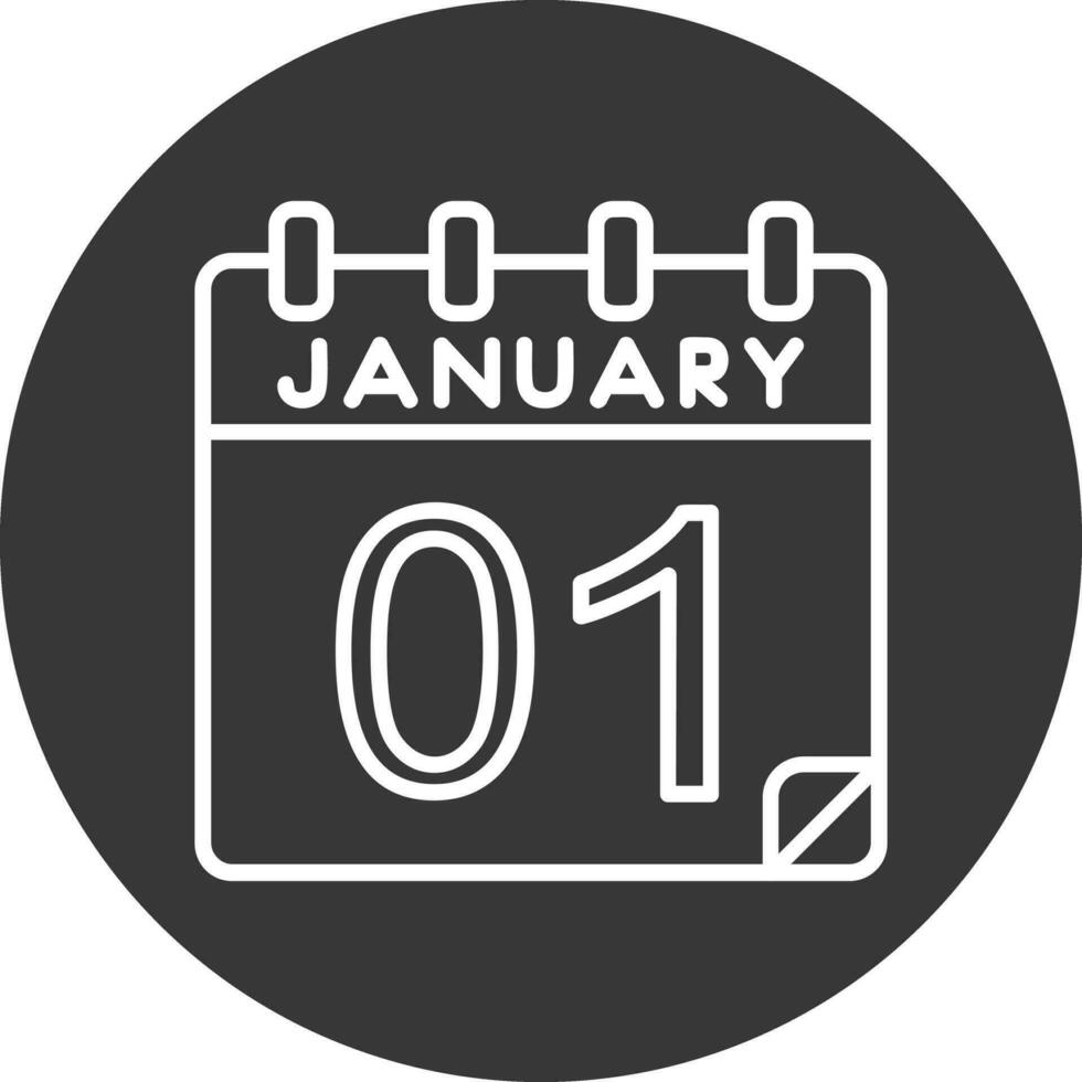 1 January Vector Icon