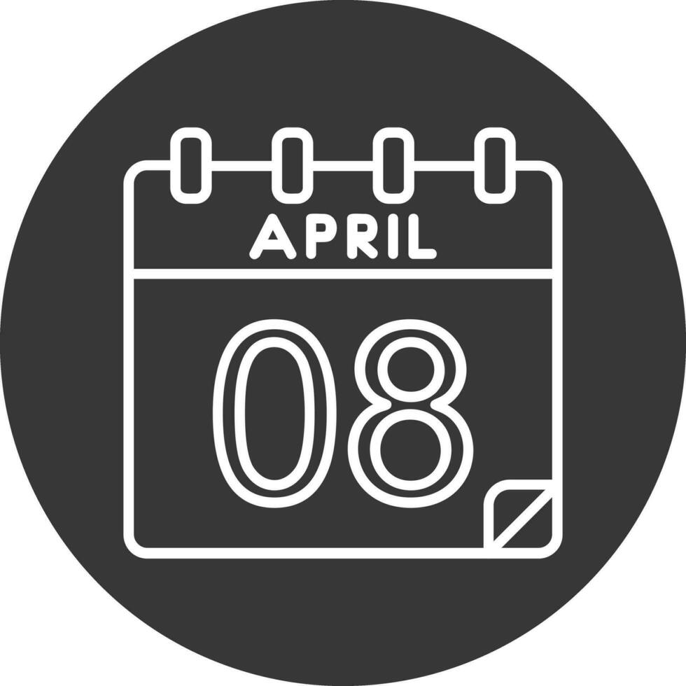 8 April Vector Icon