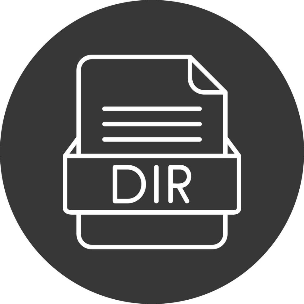 DIR File Format Vector Icon