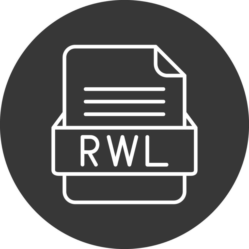 rwl archivo formato vector icono