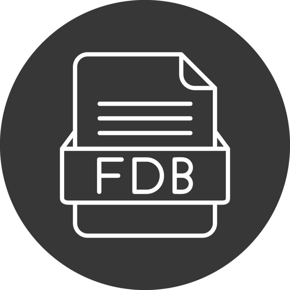 fdb archivo formato vector icono