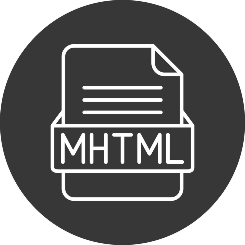 MHTML File Format Vector Icon
