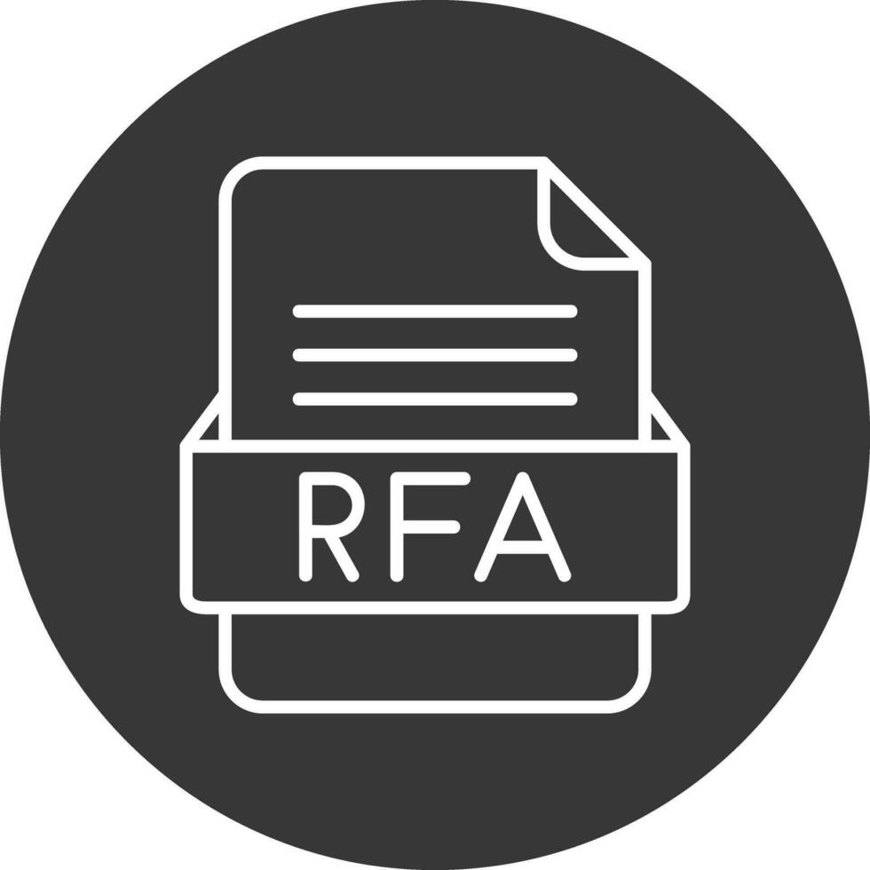 rfa archivo formato vector icono