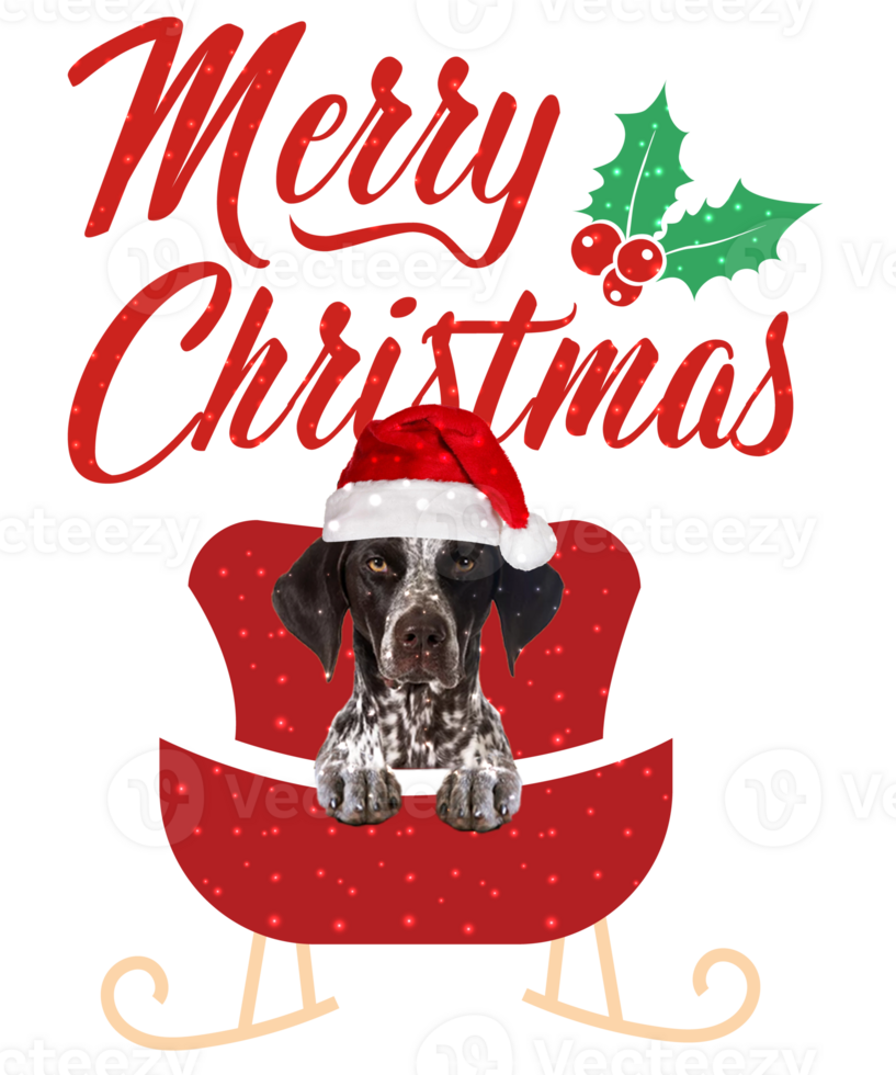 Dog Breeds Merry Christmas Design for the Holiday Season. Christmas Dog T-shirt Design. Funny Dog. png