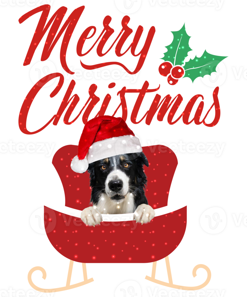 Dog Breeds Merry Christmas Design for the Holiday Season. Christmas Dog T-shirt Design. Funny Dog. png