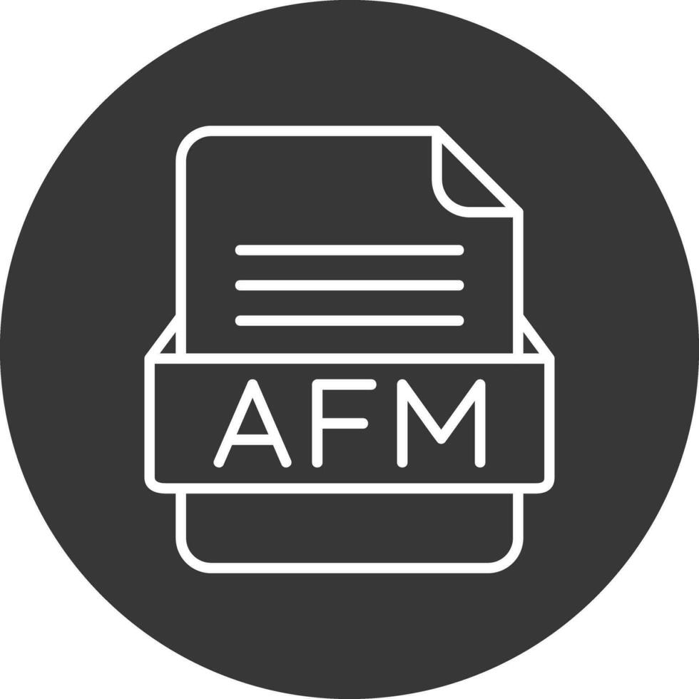 AFM File Format Vector Icon