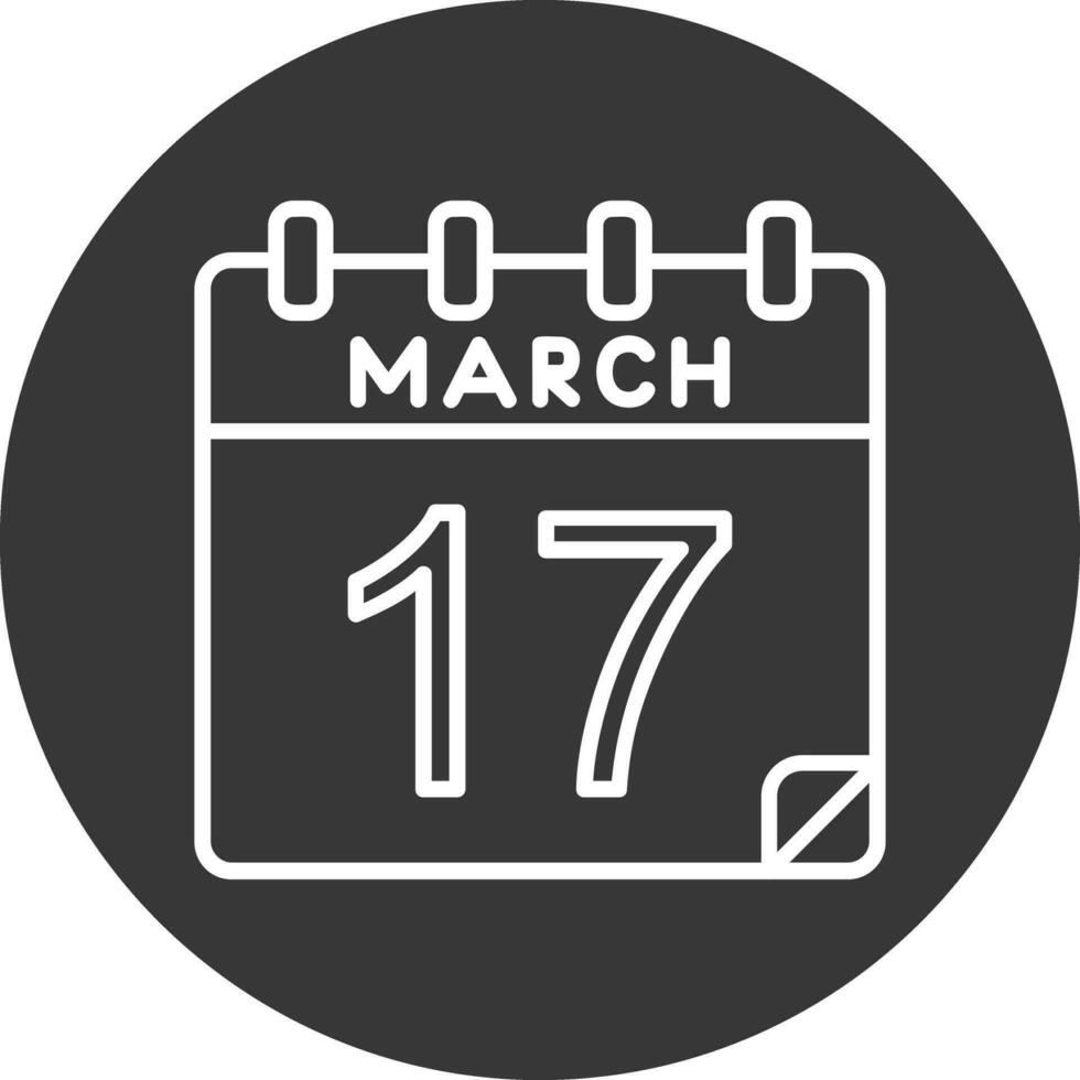 17 marzo vector icono