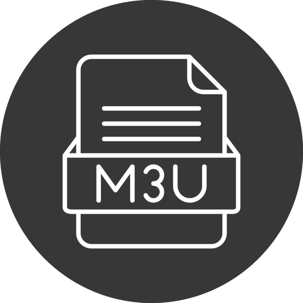 m3u archivo formato vector icono