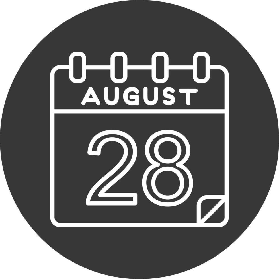 28 agosto vector icono