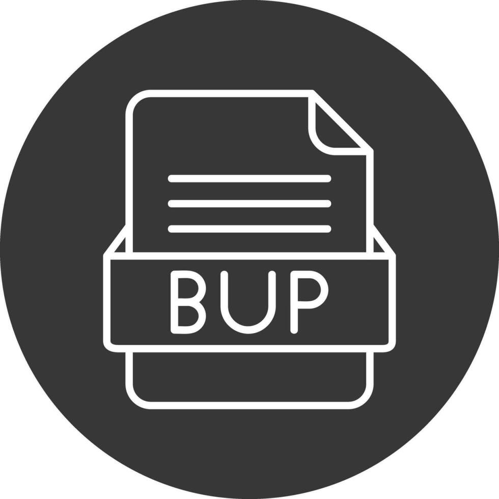 BUP File Format Vector Icon