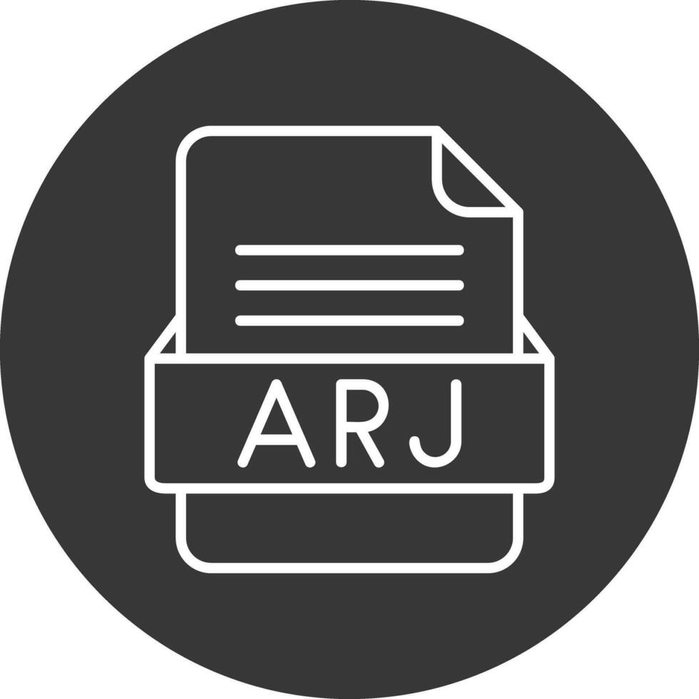 arj archivo formato vector icono