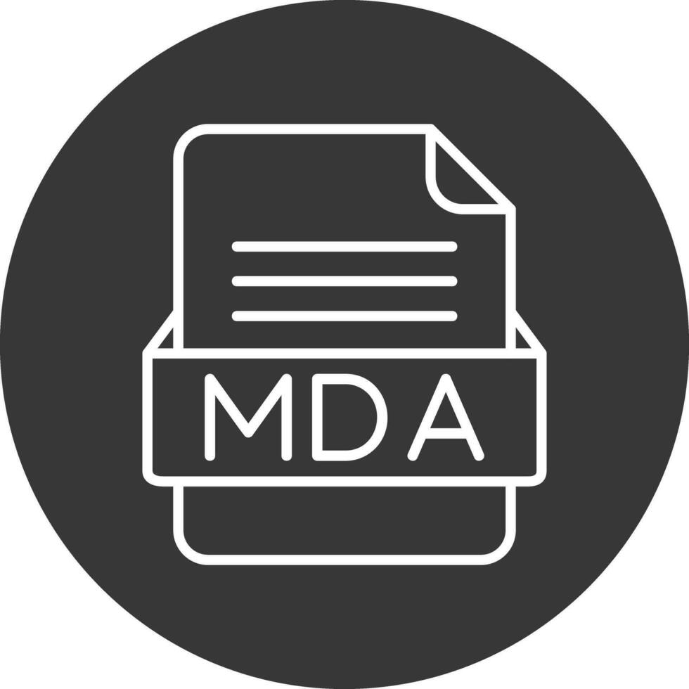 MDA File Format Vector Icon