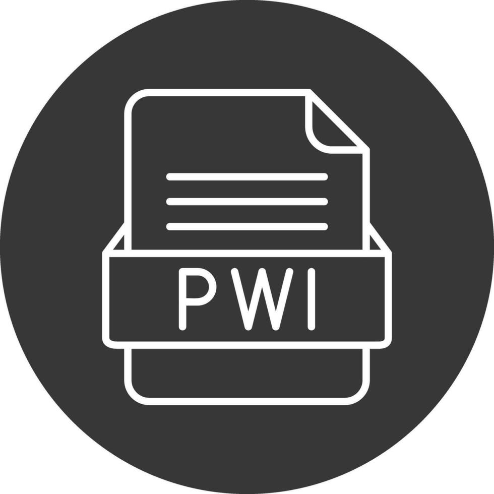 PWI File Format Vector Icon