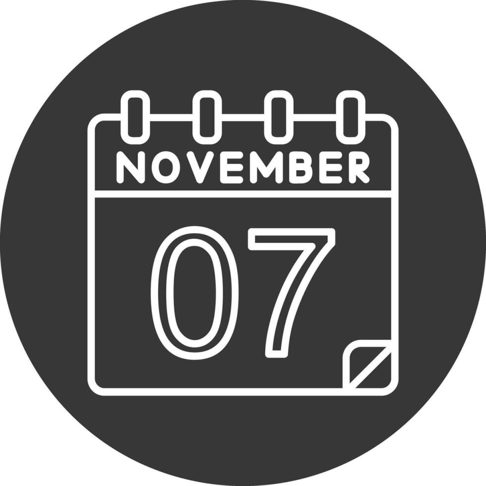 7 7 noviembre vector icono