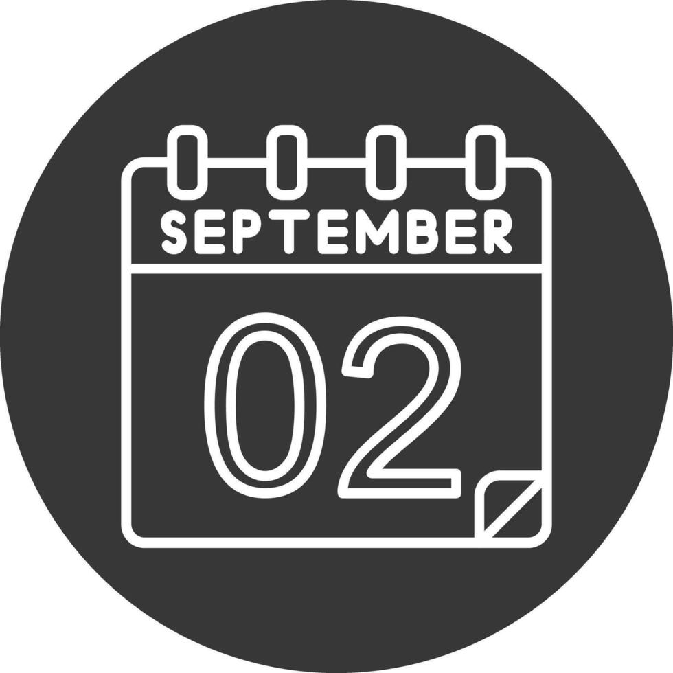 2 septiembre vector icono