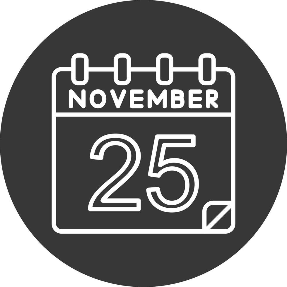 25 November Vector Icon