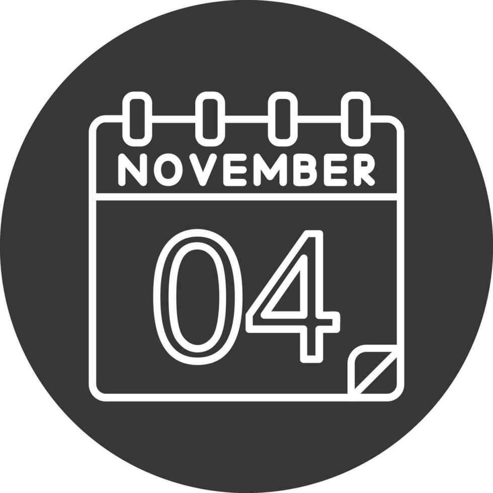 4 4 noviembre vector icono