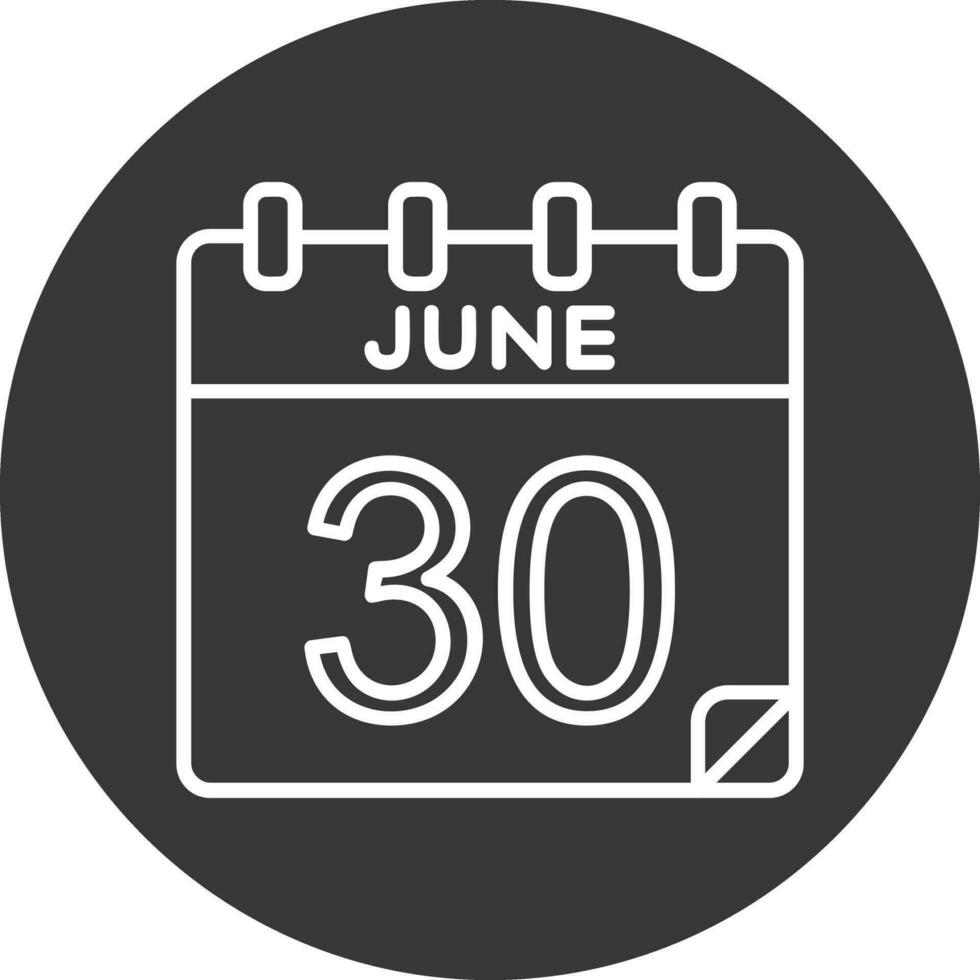 30 June Vector Icon