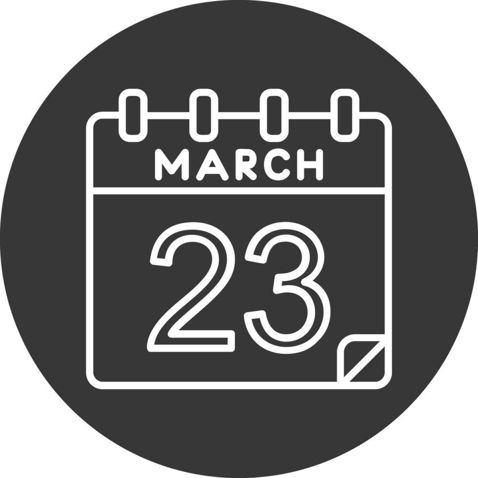 23 marzo vector icono