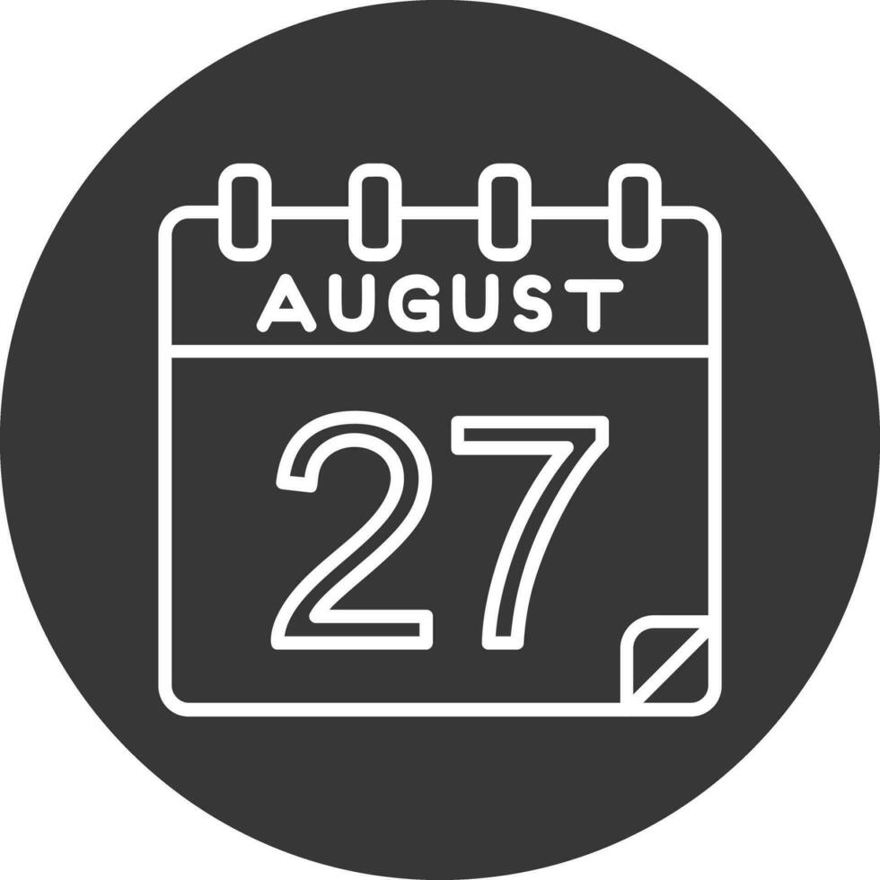 27 agosto vector icono