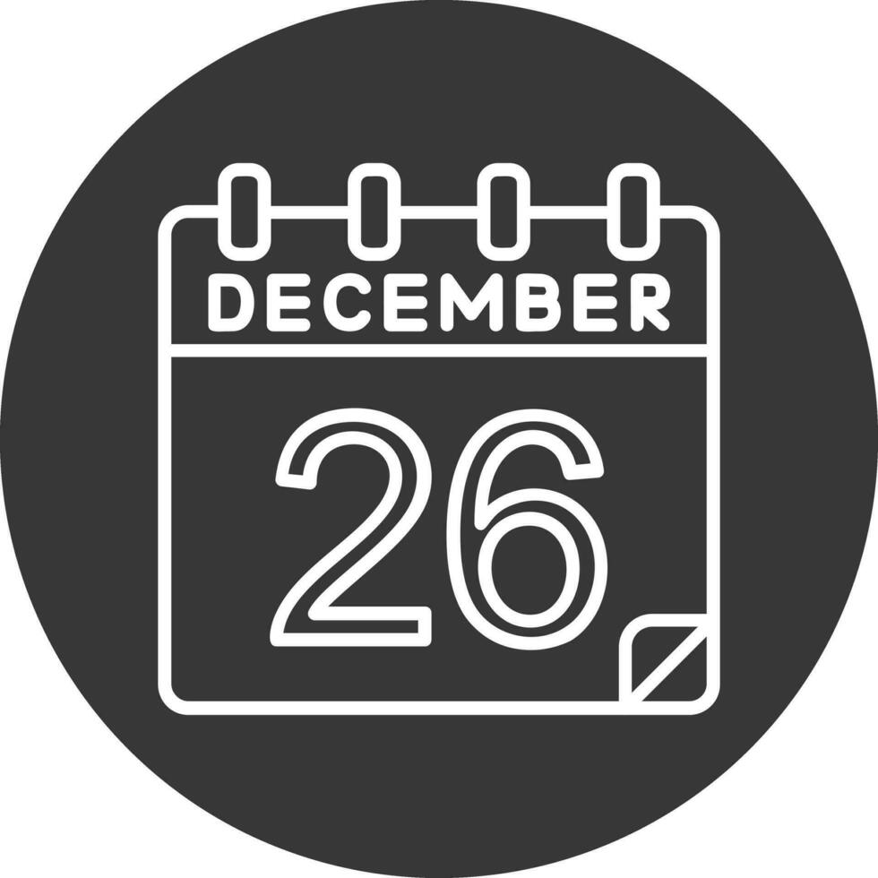 26 diciembre vector icono