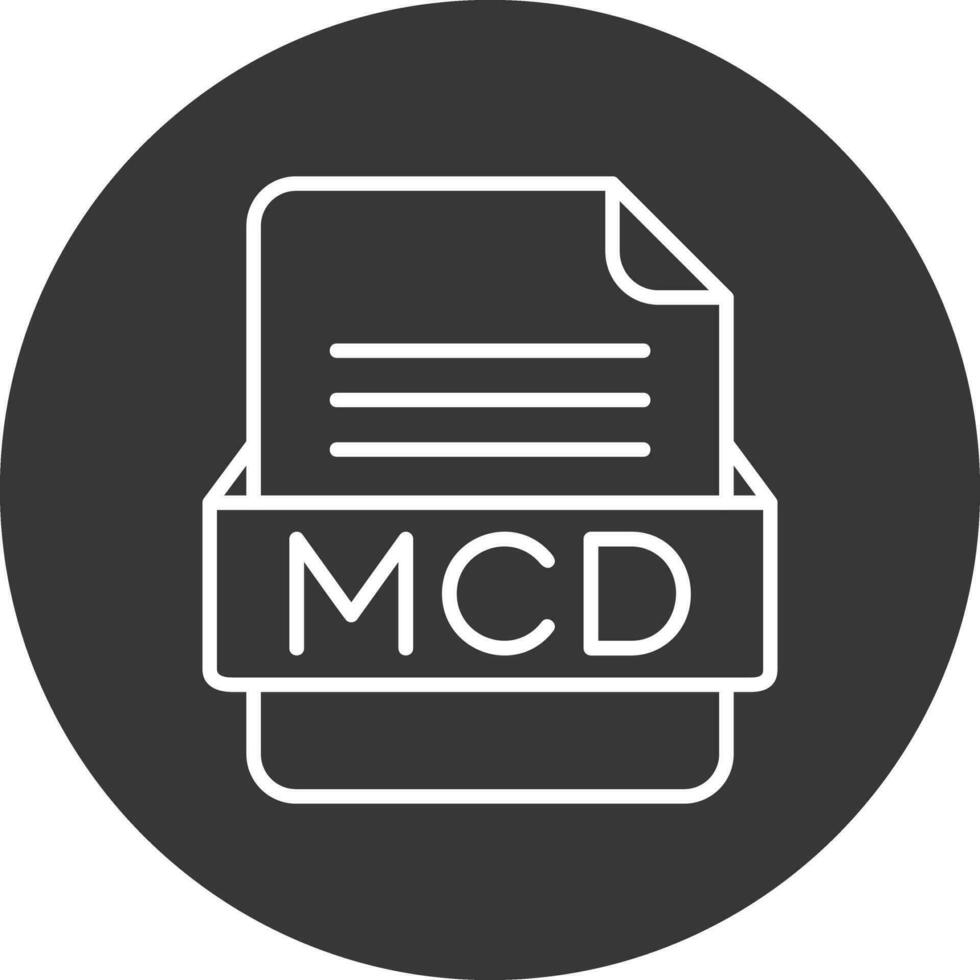 MCD File Format Vector Icon