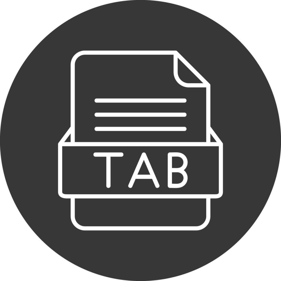 TAB File Format Vector Icon