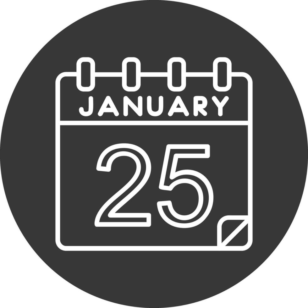 25 January Vector Icon