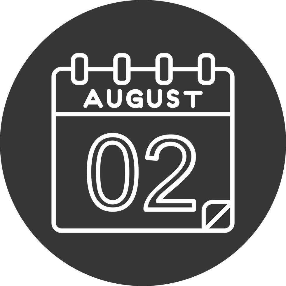 2 agosto vector icono