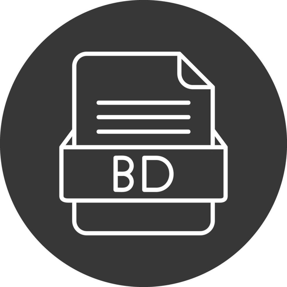 BD File Format Vector Icon