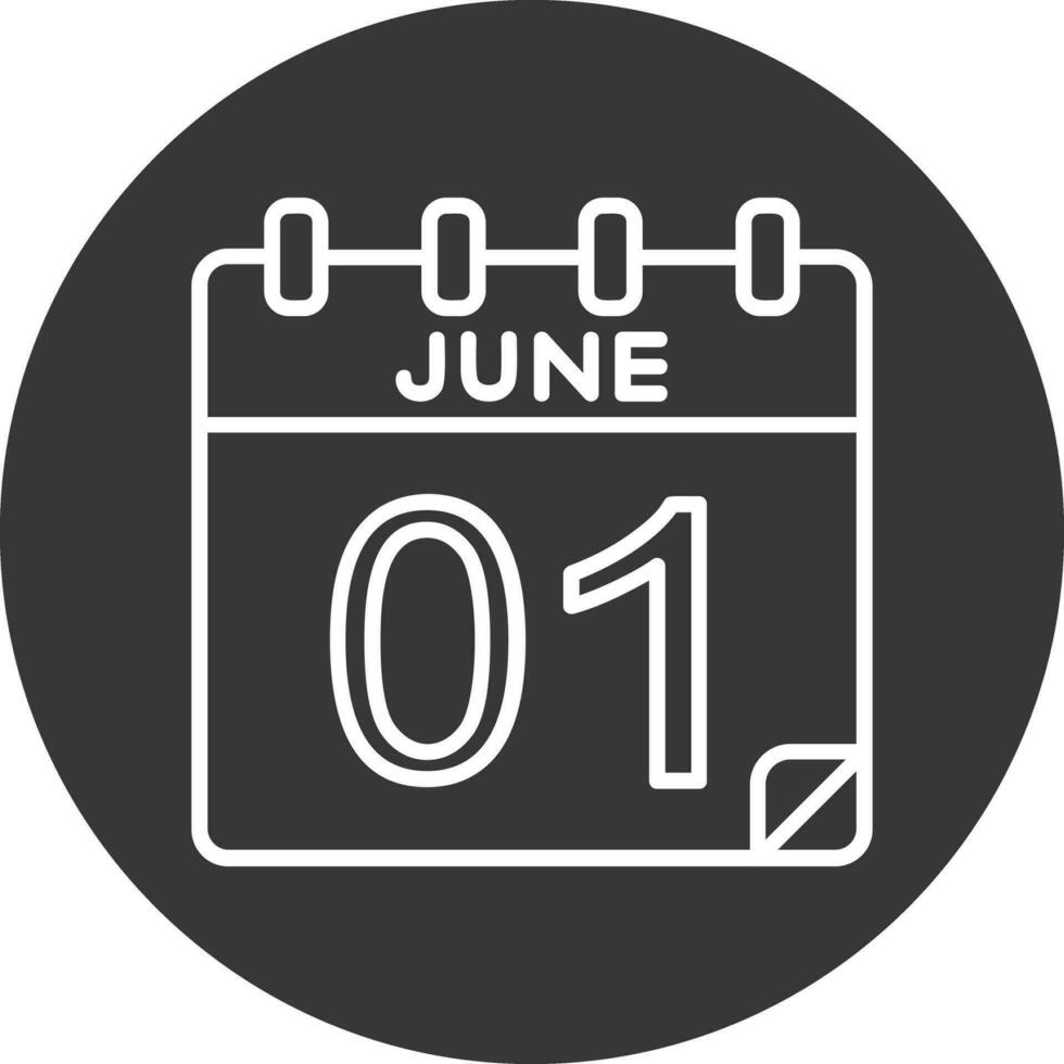 1 June Vector Icon