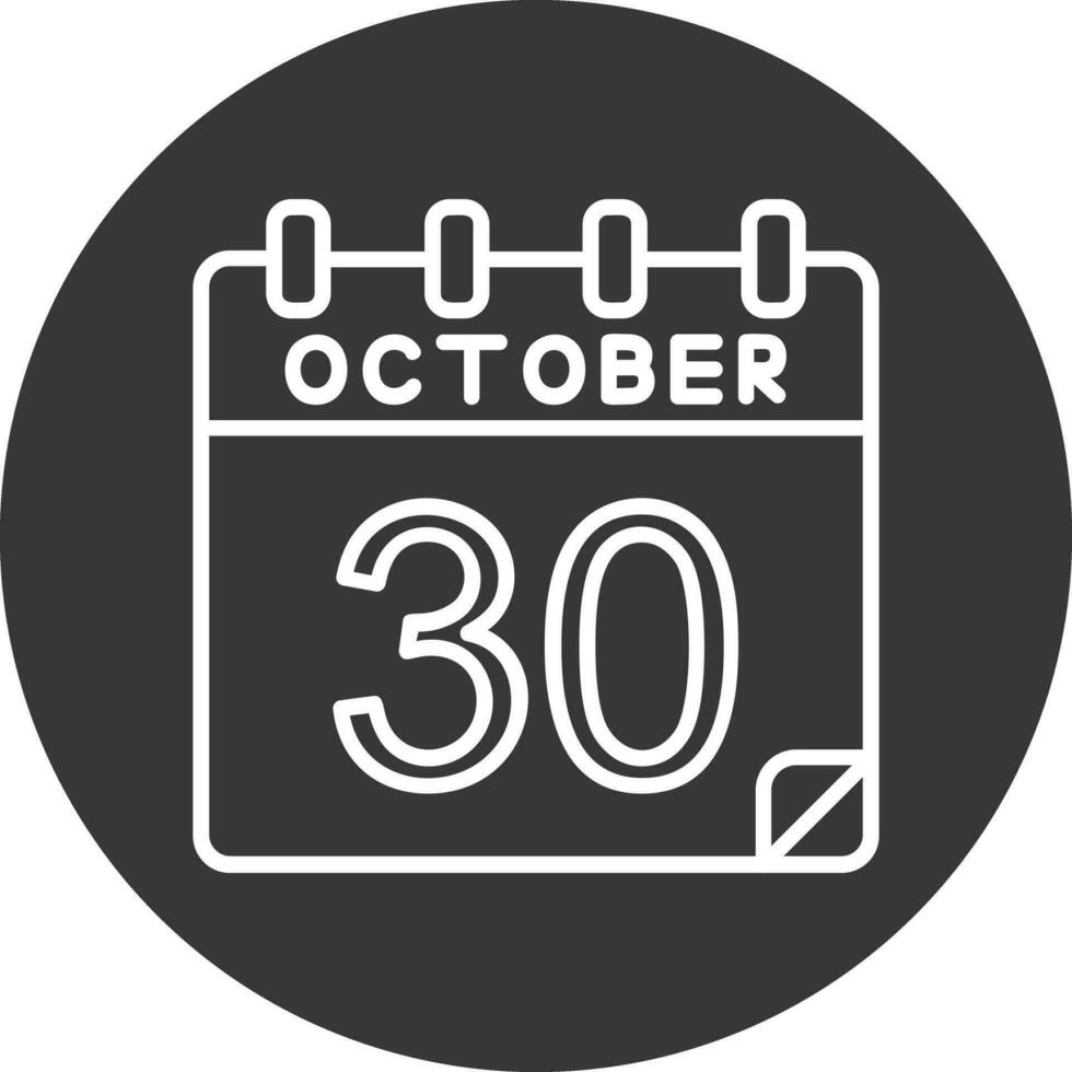 30 October Vector Icon