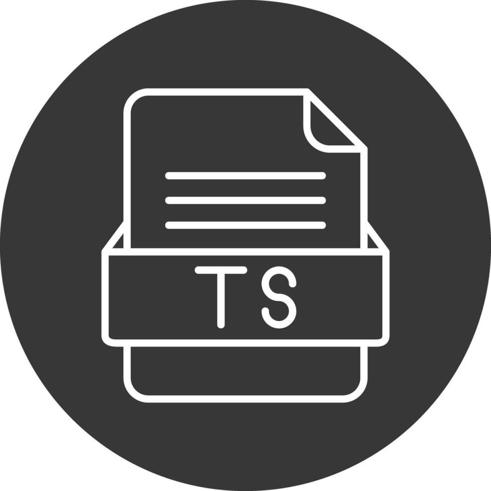 TS File Format Vector Icon