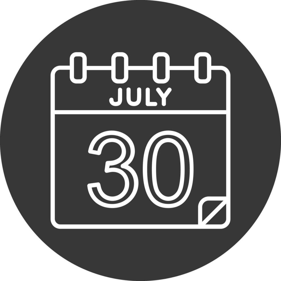 30 July Vector Icon