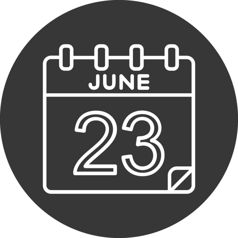 23 junio vector icono