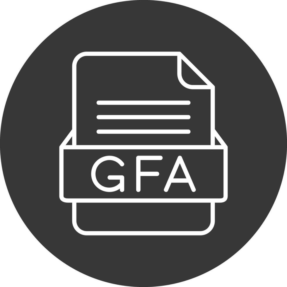 gfa archivo formato vector icono