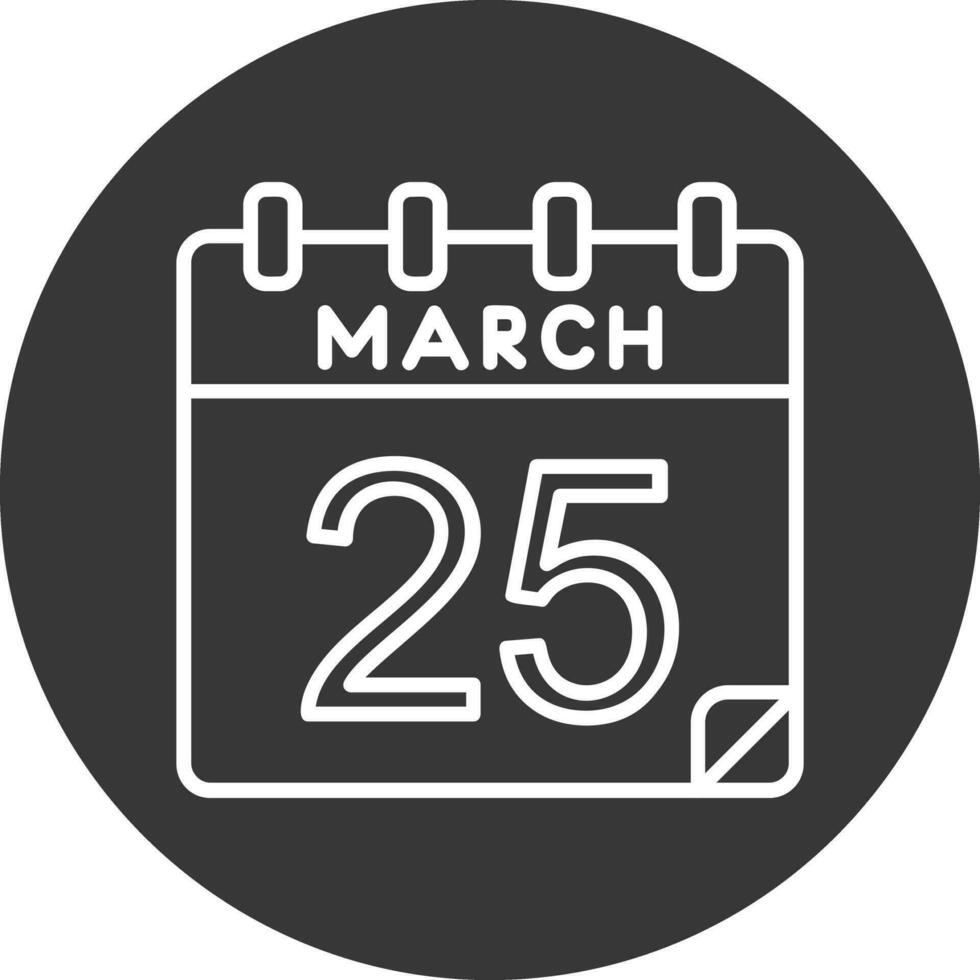 25 March Vector Icon