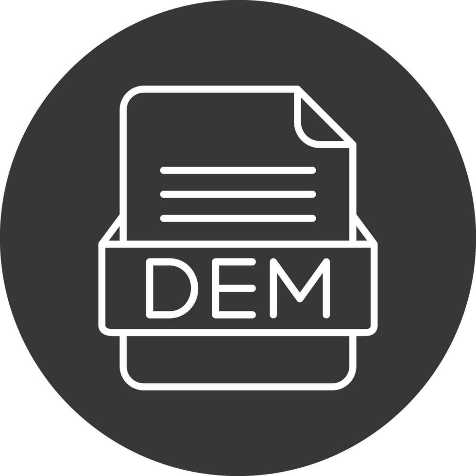 DEM File Format Vector Icon