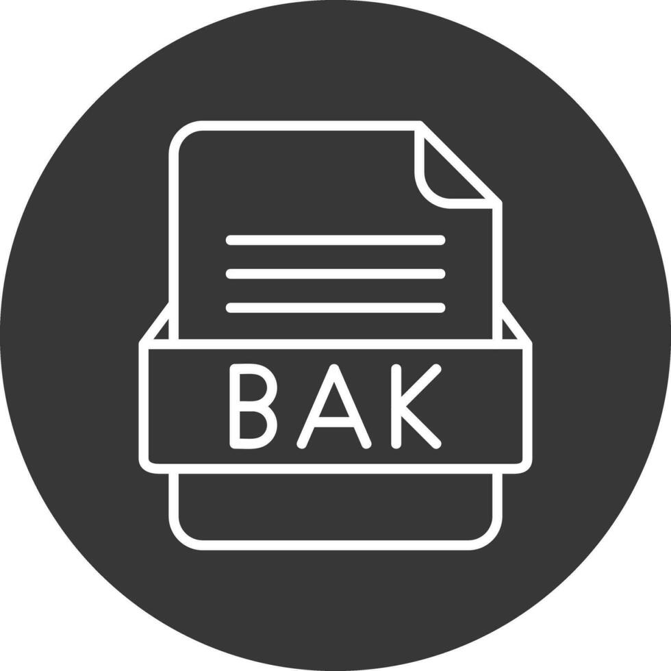 bak archivo formato vector icono