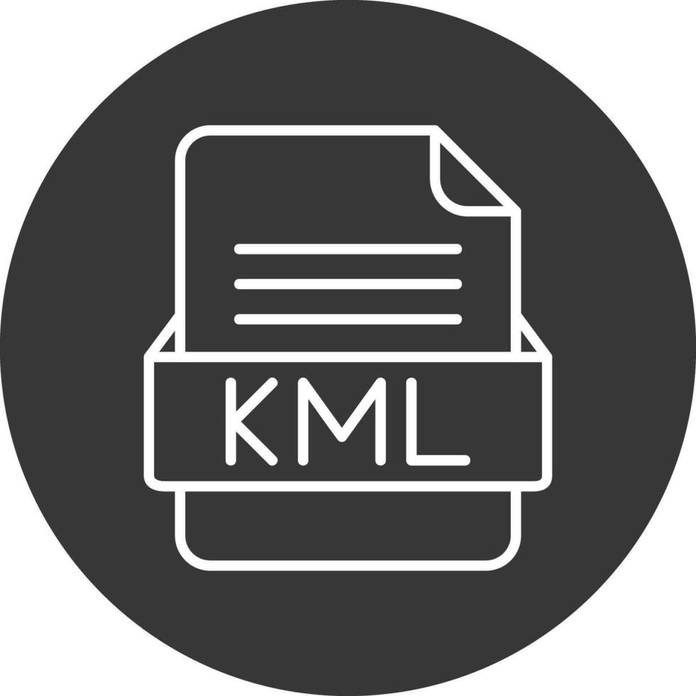 KML File Format Vector Icon