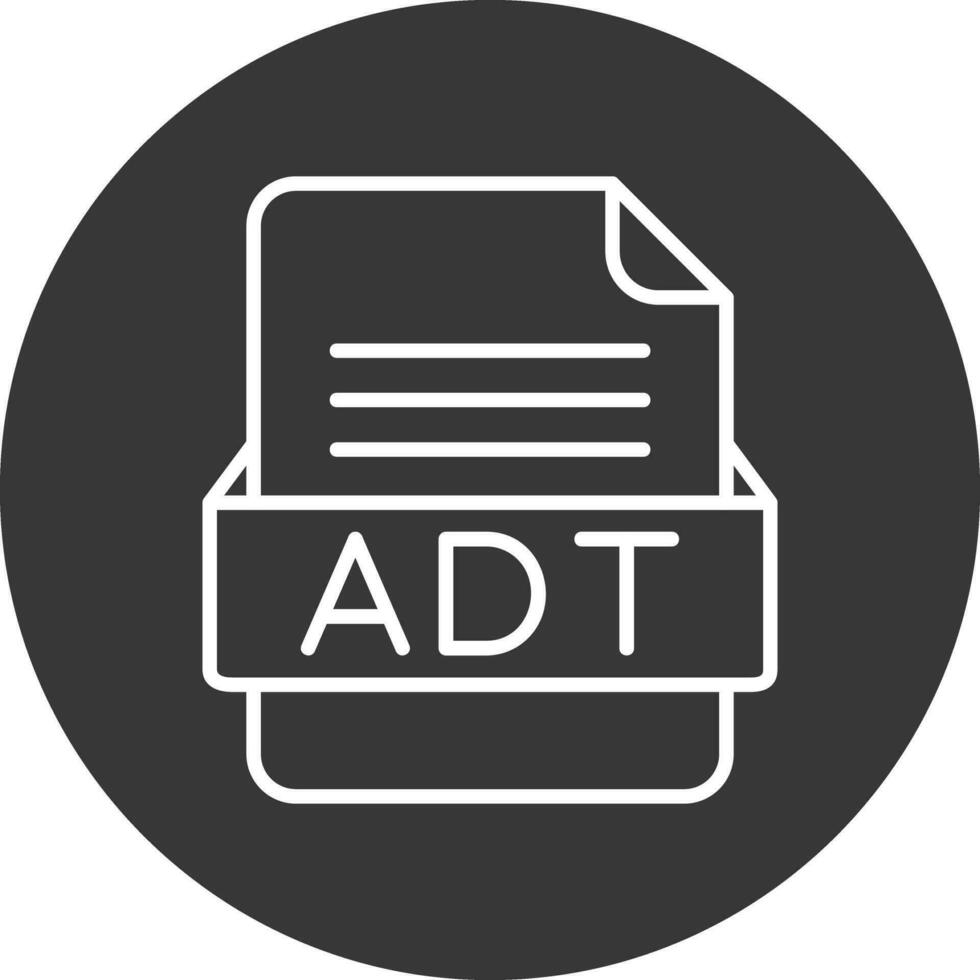 adt archivo formato vector icono